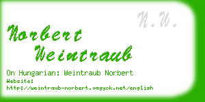 norbert weintraub business card